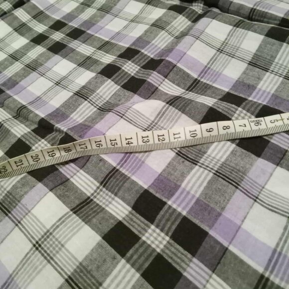 Black and purple checkered cotton fabric - Picture 1 of 1
